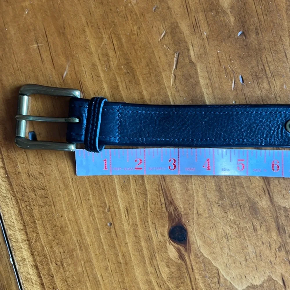 Polo Ralph Lauren Italian Black Leather Belt Sz 42
